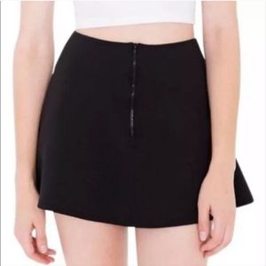 American Apparel Solid Black Brigitte Skirt Zipper Size M